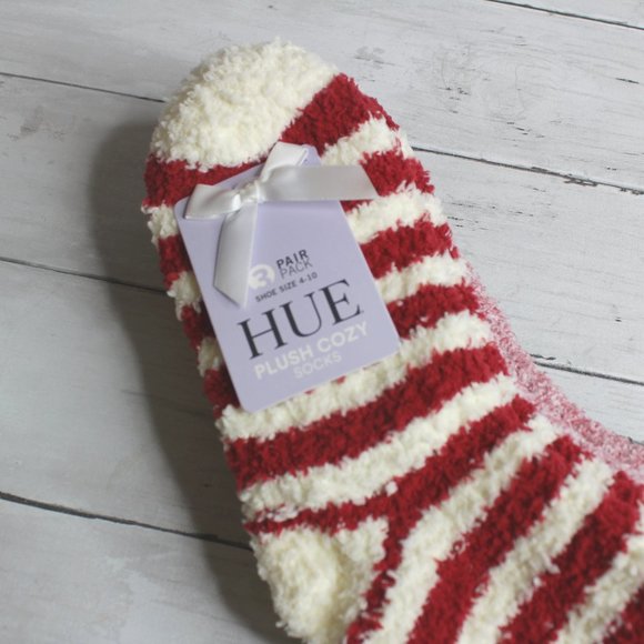 Hue Womens Plush Cozy Socks Fits Shoe Size 4-10 Set 3 Pair Pack - Picture 4 of 6